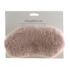 Dusty Rose Faux Rabbit Fur Eye Mask with Satin Back