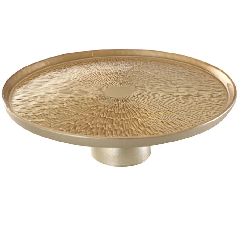 Footed Plate Duomo Gold 28cm