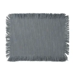 Fringed Placemat Rectangle Grey