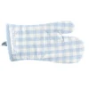 Gingham Oven Mitt Blue