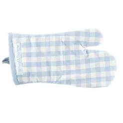 Gingham Oven Mitt Blue