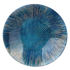 Glass Bowl Turquoise Watercolour 30cm