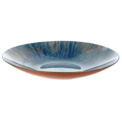 Glass Bowl Turquoise Watercolour 30cm