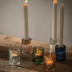 Glass Candle Holder Chocolate