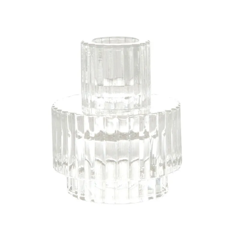 Glass Candle Holder Clear