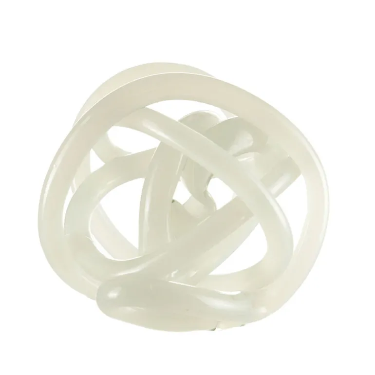 Glass Knot Ornament White