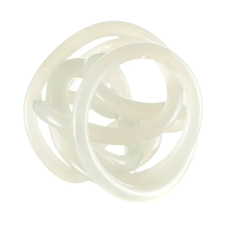 Glass Knot Ornament White