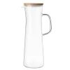Glass Pitcher with Wooden Lid