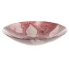Glass Splash Bowl Wine & Pink 40cm
