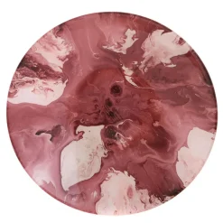 Glass Splash Bowl Wine & Pink 40cm