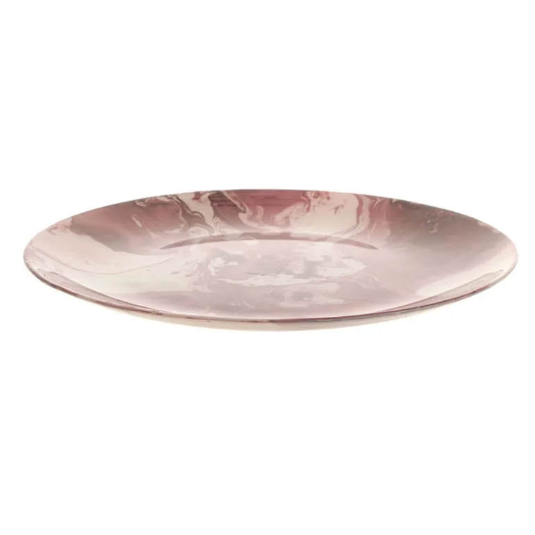 Glass Splash Platter Wine & Pink