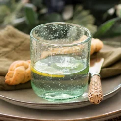 Glass Tumbler Bubble Green