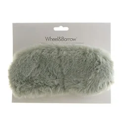Green Haze Faux Rabbit Fur Eye Mask with Satin Back