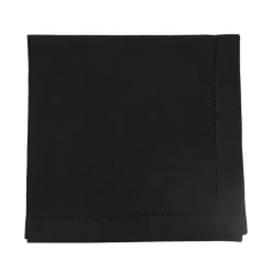Hem Stitch Napkin Black
