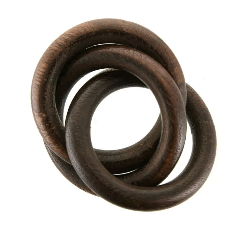 Interlinked Wooden Napkin Ring Dark
