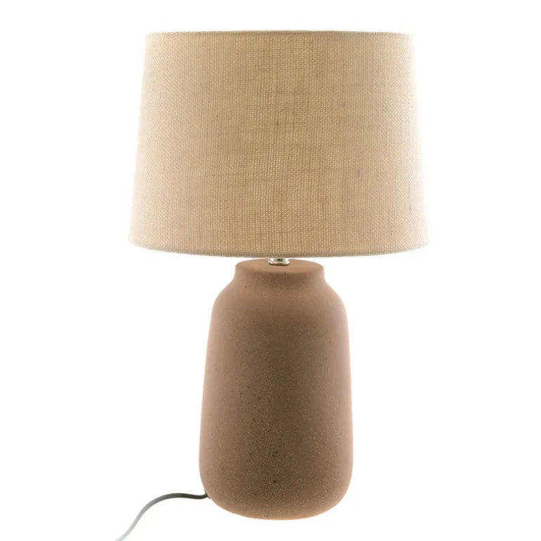 Lamp Terracotta Base with Beige Shade