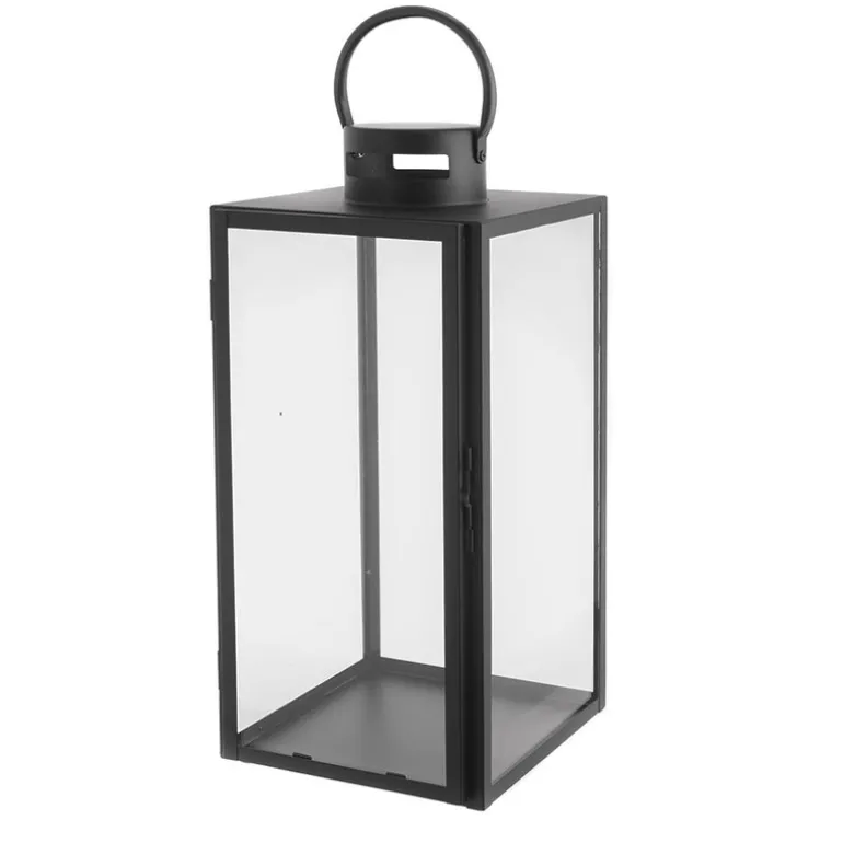 Lantern Steel Matte Black 40cm