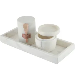 Marble Condiment Set with Spice Box & Spoon