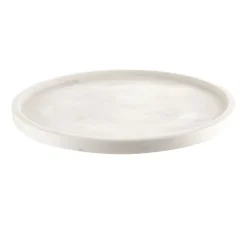 Marble Round Tray White 31x31x2cm