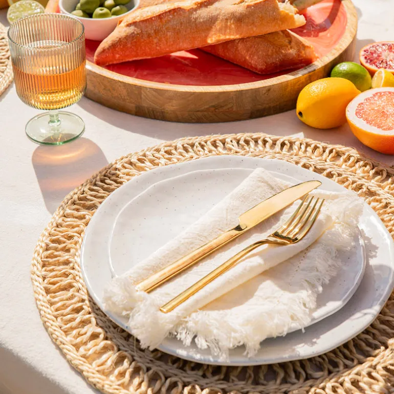Melamine Dinner Plate Speckle White
