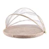 Mesh Food Cover Rattan Base Medium