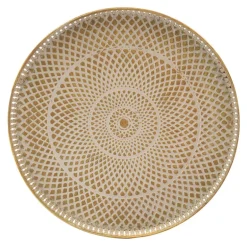 Metal Tray Round with Mandala
