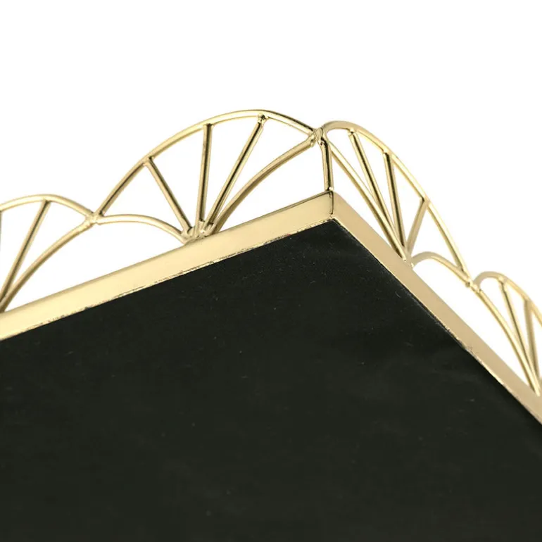 Mirror Base Tray Rectangle Gold 45cm
