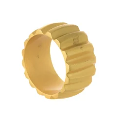 Napkin Ring Ribbed Brushed Brass