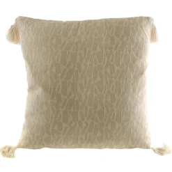 Natural Animal Print Cusion with Tassels