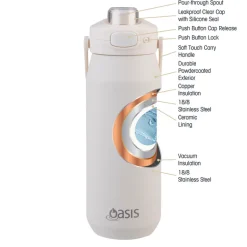 Oasis Ceramic Bottle Alabaster