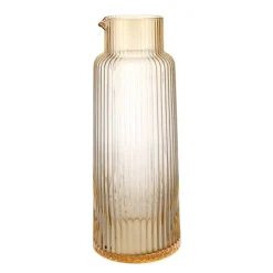 Optic Glass Pitcher Amber