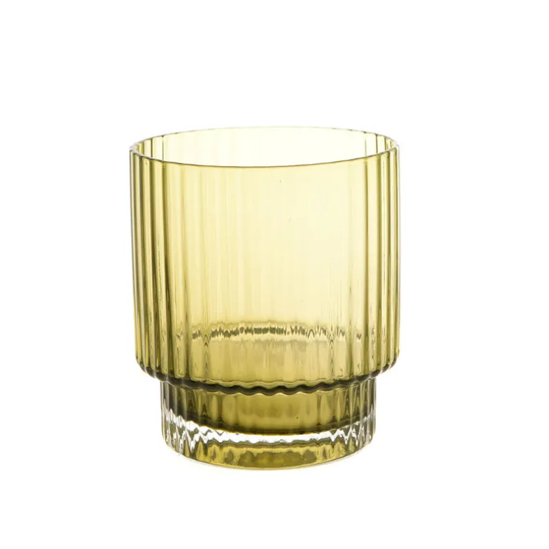 Optic Glass Tumbler Olive Green