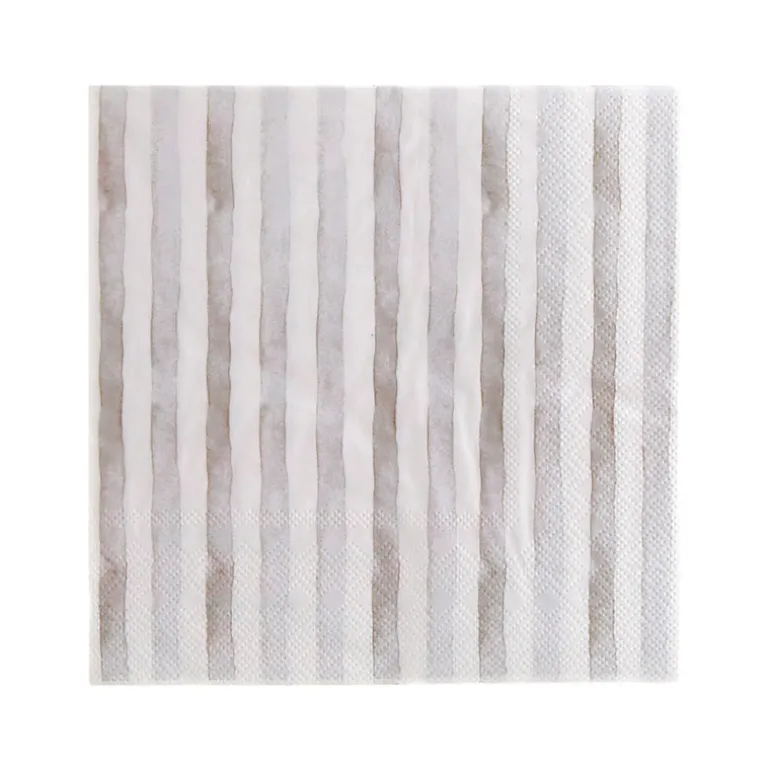 Paper Napkin Beige Stripe Pack