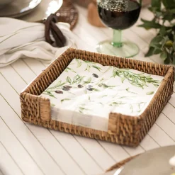 Paper Napkin Dark Olive Branch Pack