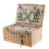 PICNIC BASKET 4p Natural, Ginko Print