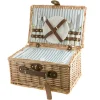 PICNIC BASKET 2p Natural, Green Stripe