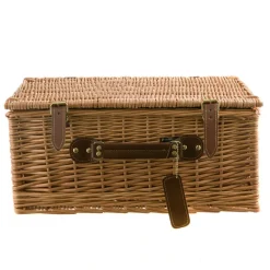 PICNIC BASKET 4p Natural, Green Stripe