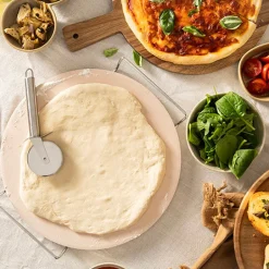 Pizza Stone with Rack & S/S Cutter