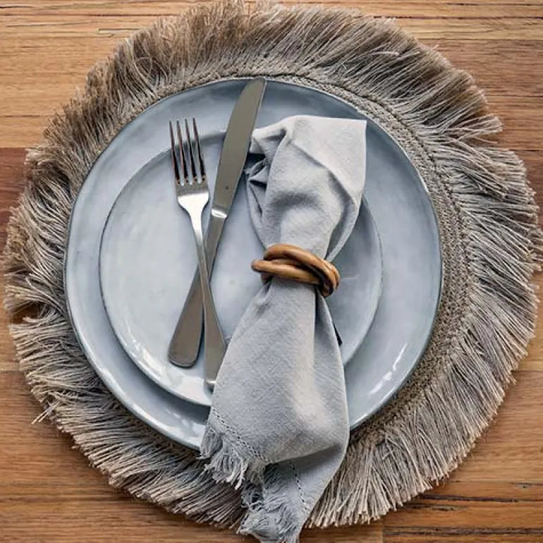 Placemat Palm Fibre Fringed