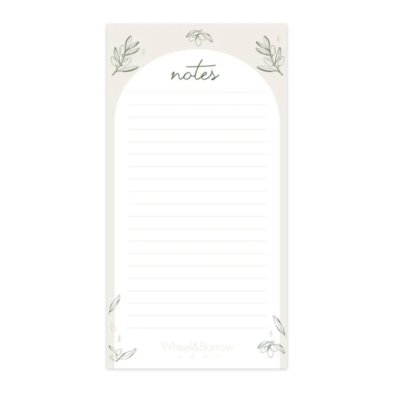 Plain Notepad with Olive Leaves