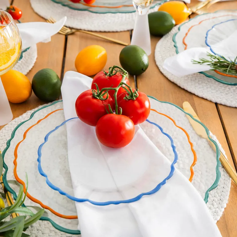 Plate Elegance Blue Rim