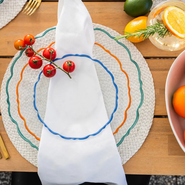 Plate Elegance Blue Rim