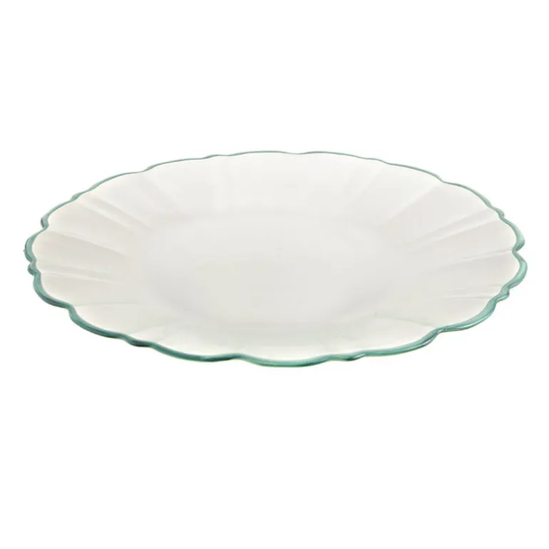 Plate Elegance Green Rim