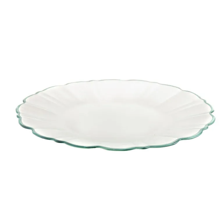 Plate Elegance Green Rim