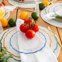 Plate Elegance Orange Rim