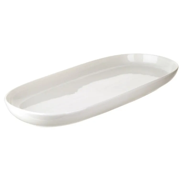 Porcelain Oval Serving Plate Medium
