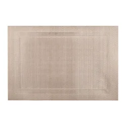 PVC Rectangle Placemat with Border Champagne