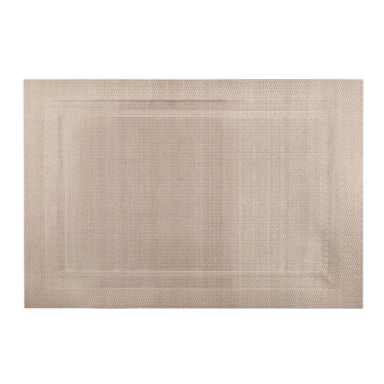 PVC Rectangle Placemat with Border Champagne
