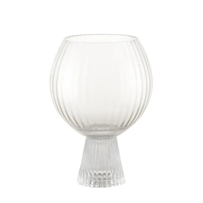 Ribbed Heavy Base Shell Glass
