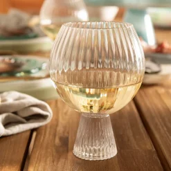 Ribbed Heavy Base Shell Glass